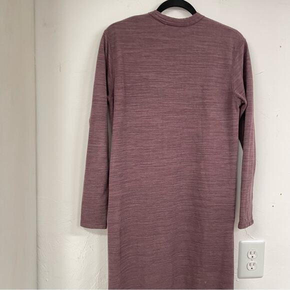 Free People Beach Dusty Mauve Long Line Cardigan Sweater Duster XS Oversized - Picture 9 of 11